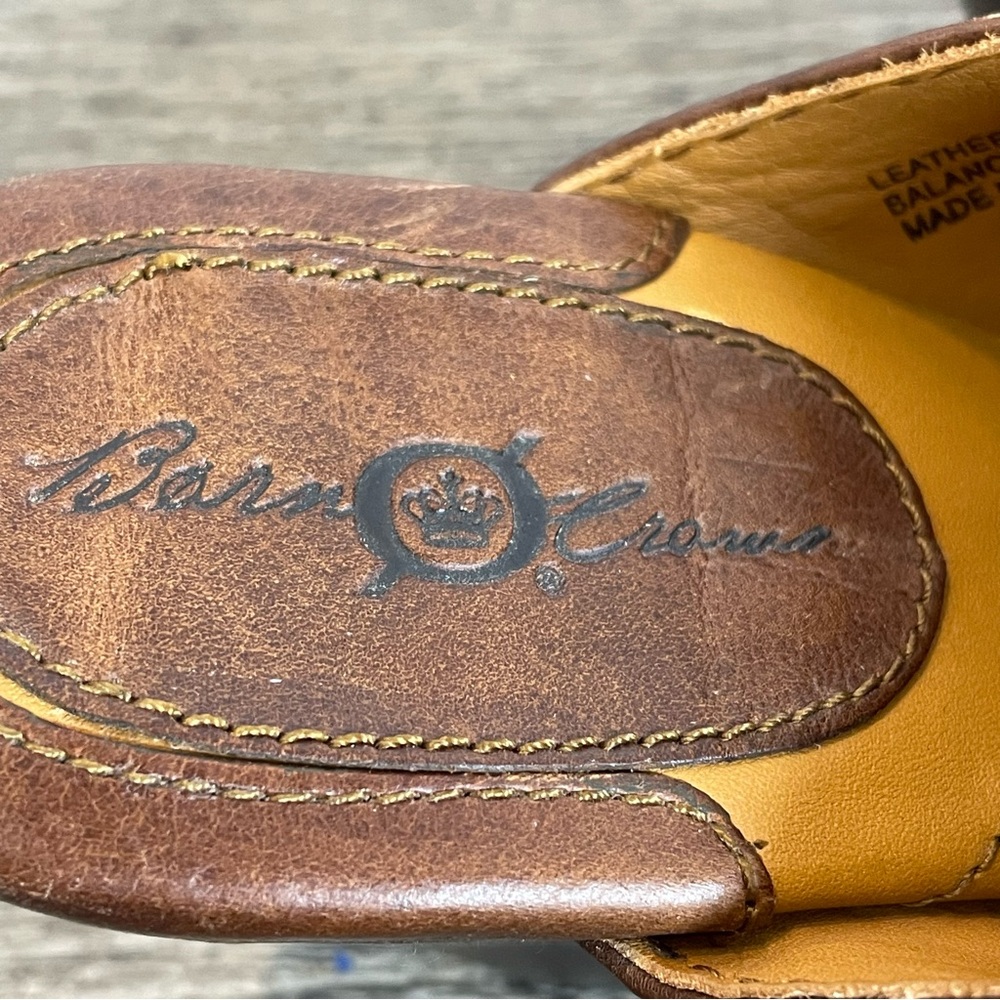 Born Brown Leather Mule Clogs - Picture 9 of 14